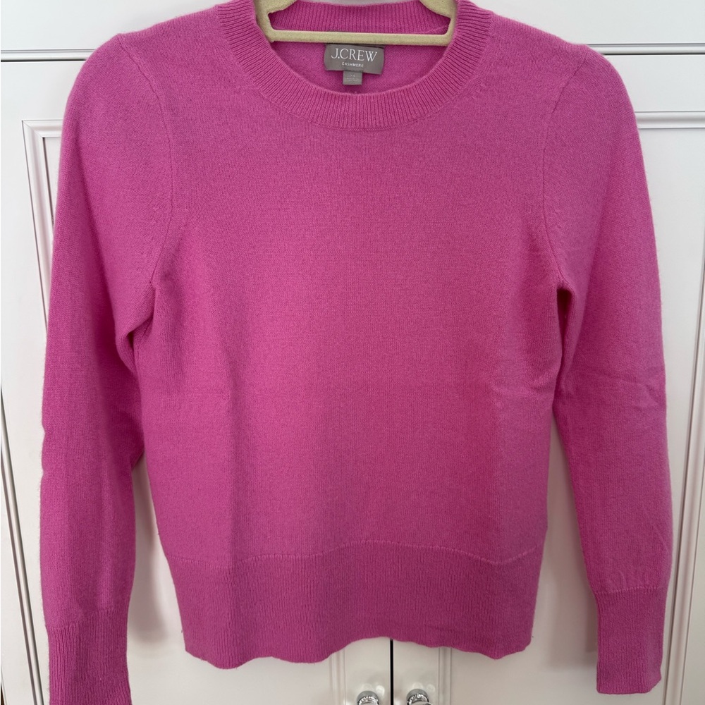 J. Crew Vibrant Pink Crew Neck Sweater